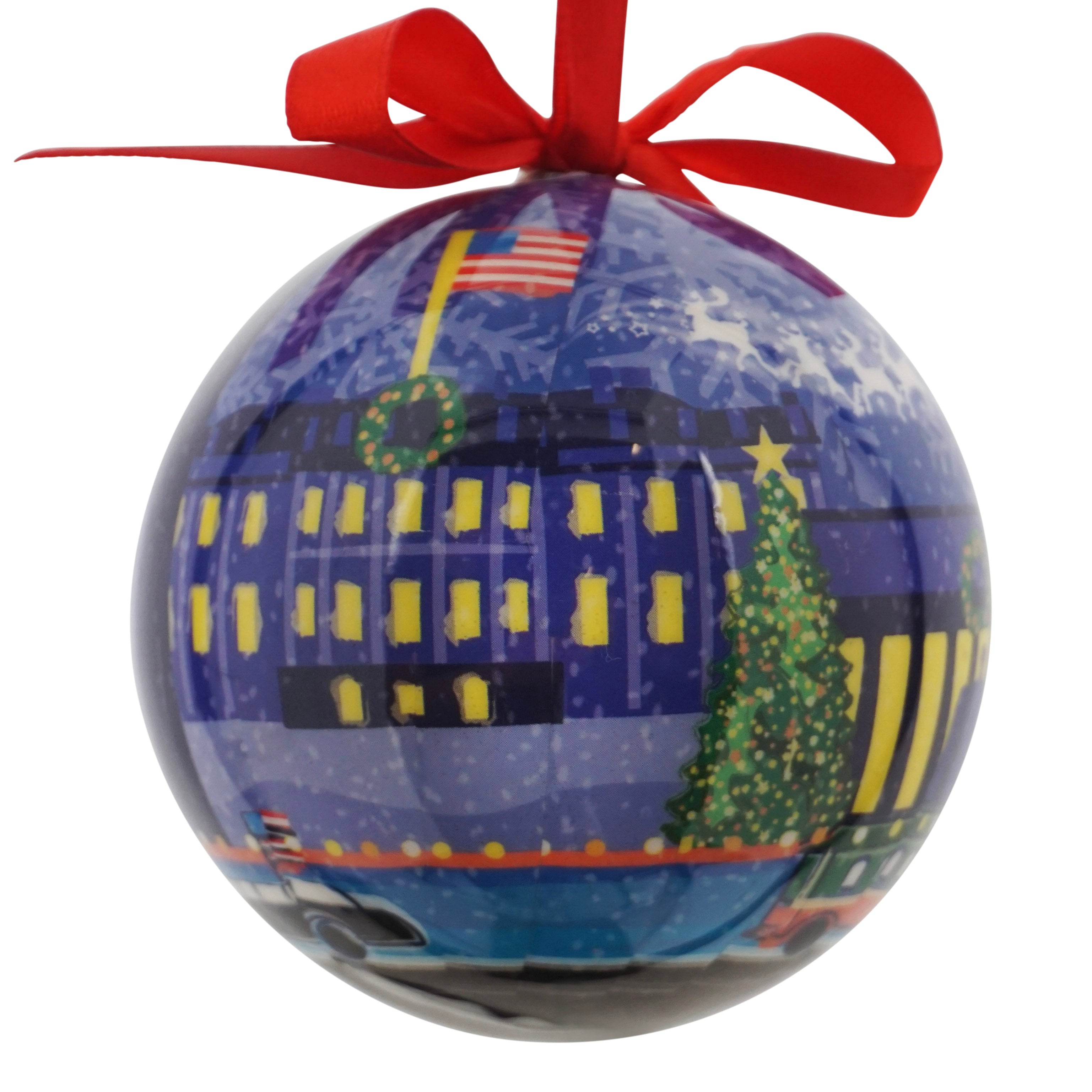 Washington DC Midnight Blue Plastic Ball Ornament