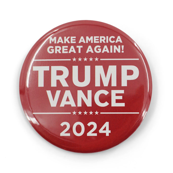 TRUMP VANCE 2024 RED 2-1/4 inch PIN