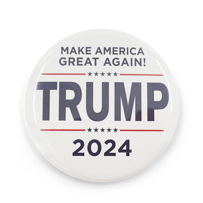 TRUMP 2024 WHITE 2-1/4 inch PIN