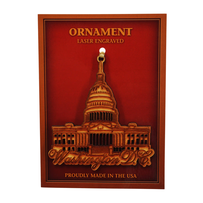 US Capitol Wood Ornament