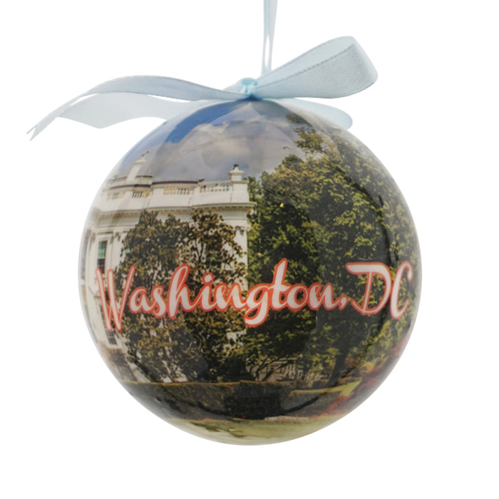 White House Plastic Ball Ornament