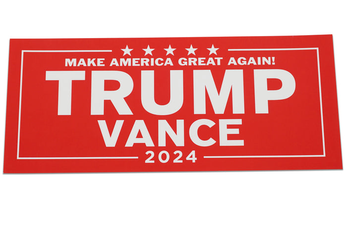 TRUMP VANCE 2024 MAGA RED STICKER