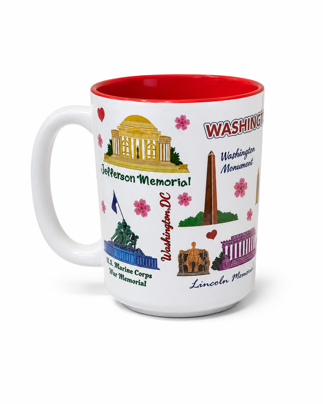 Washington DC Panda Cherry Blossom Landmarks Ceramic Mug