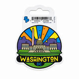 Washington DC Panorama Round Small Sticker