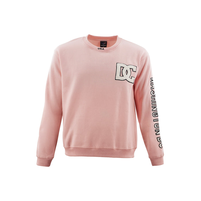 ADULT CREWNECK CREWPKT DC POCKET EMB LEFT PINK