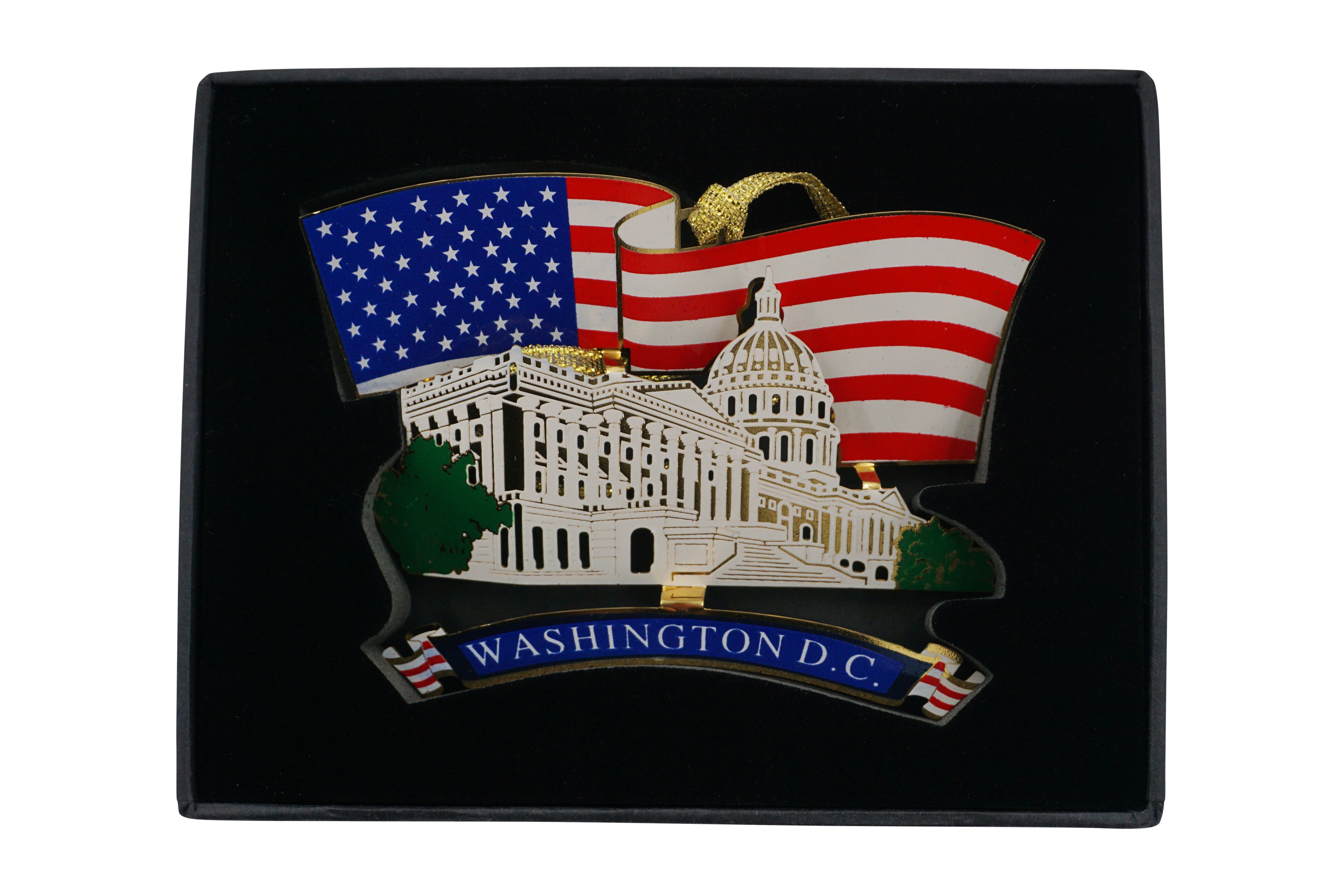 US Capitol With Flag 3D Metal Ornament