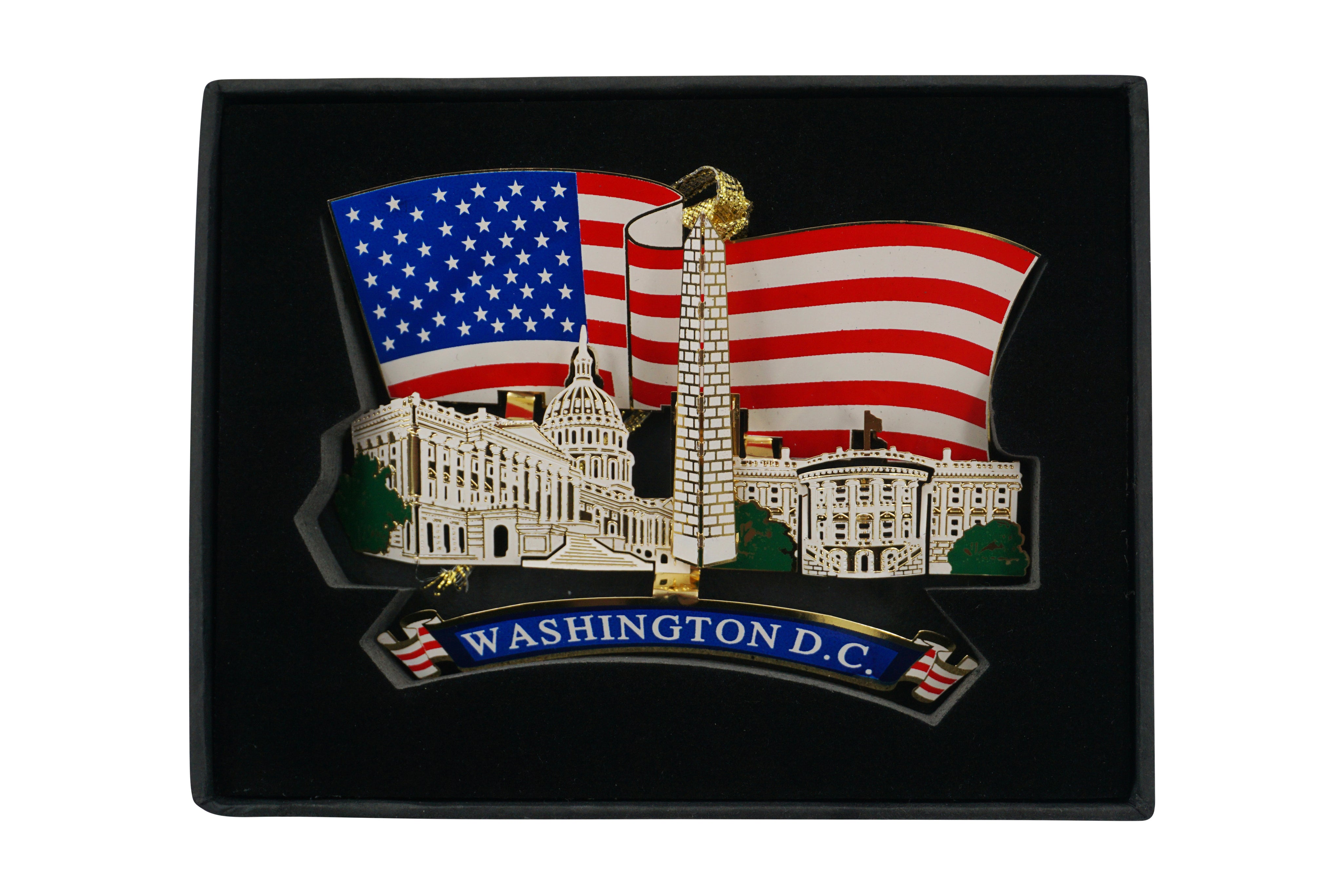 Washington DC 3D Panoramic Metal Ornament