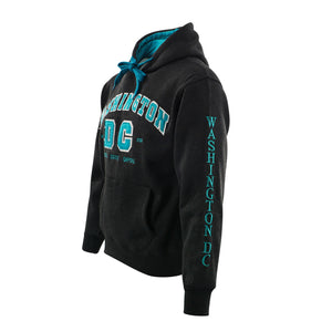 Washington DC Hoodie Big DC Charcoal/Turquoise