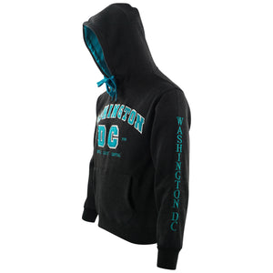 Washington DC Hoodie Big DC Charcoal/Turquoise