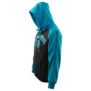 Washington DC Hoodie Big DC Two Tone Turquoise/Charcoal