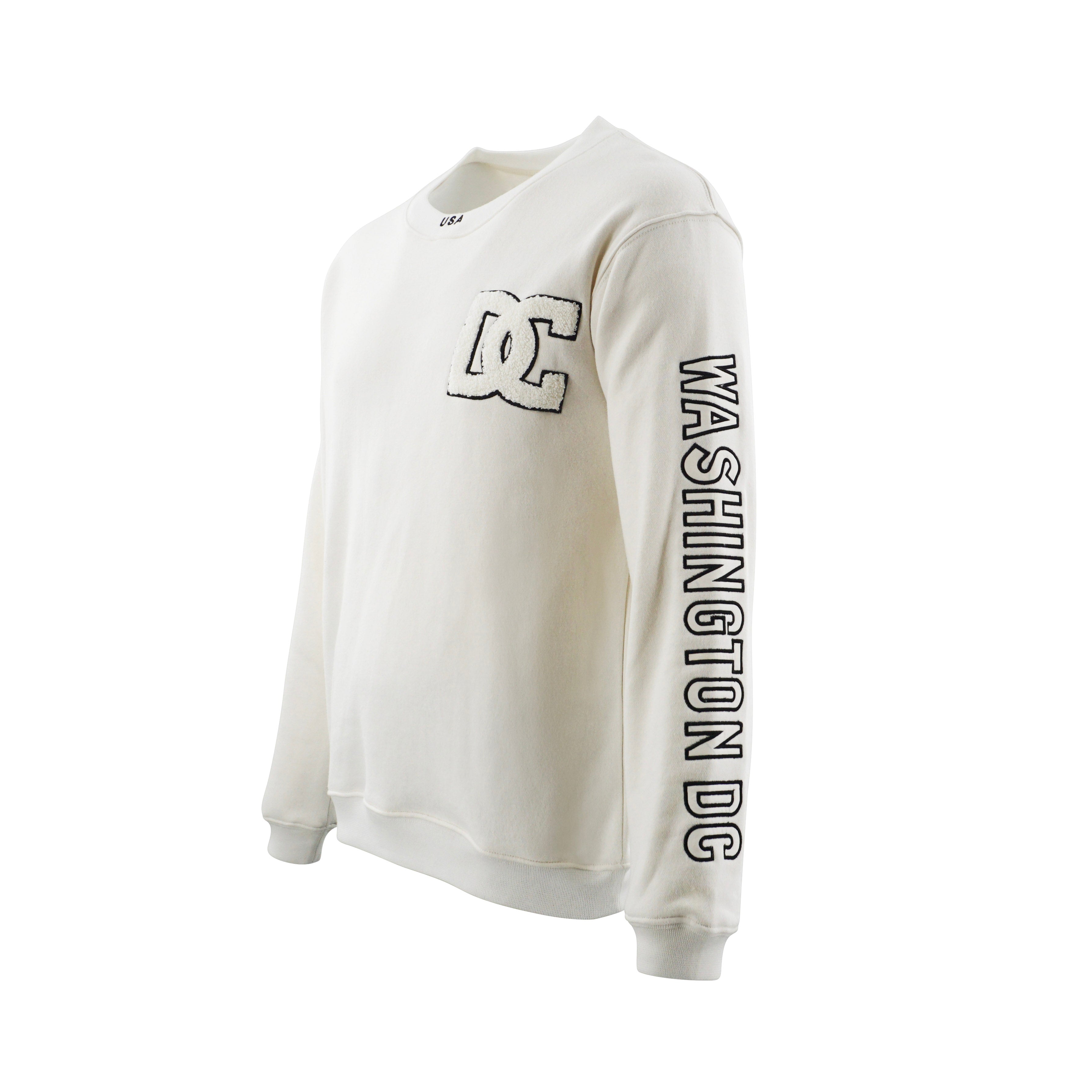 Washington DC Crewneck DC Patch Embroidered Pink or White