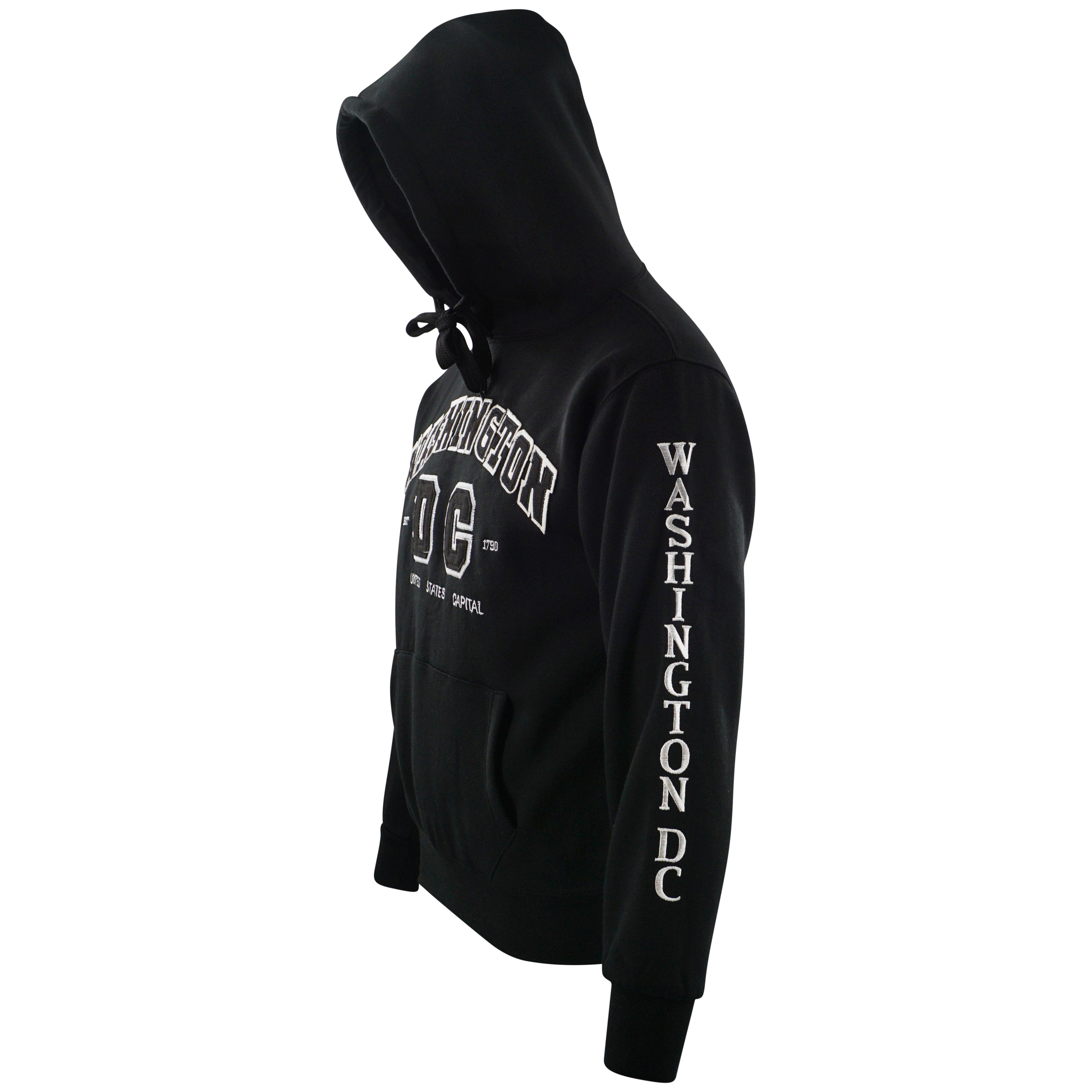 Washington DC Hoodie Big DC Black
