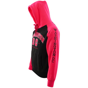 Washington DC Hoodie Big DC Two Tone Pink/Charcoal