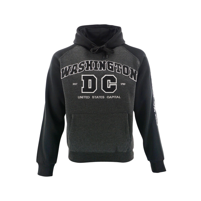 Washington DC Hoodie Big DC Two Tone Charcoal/Black