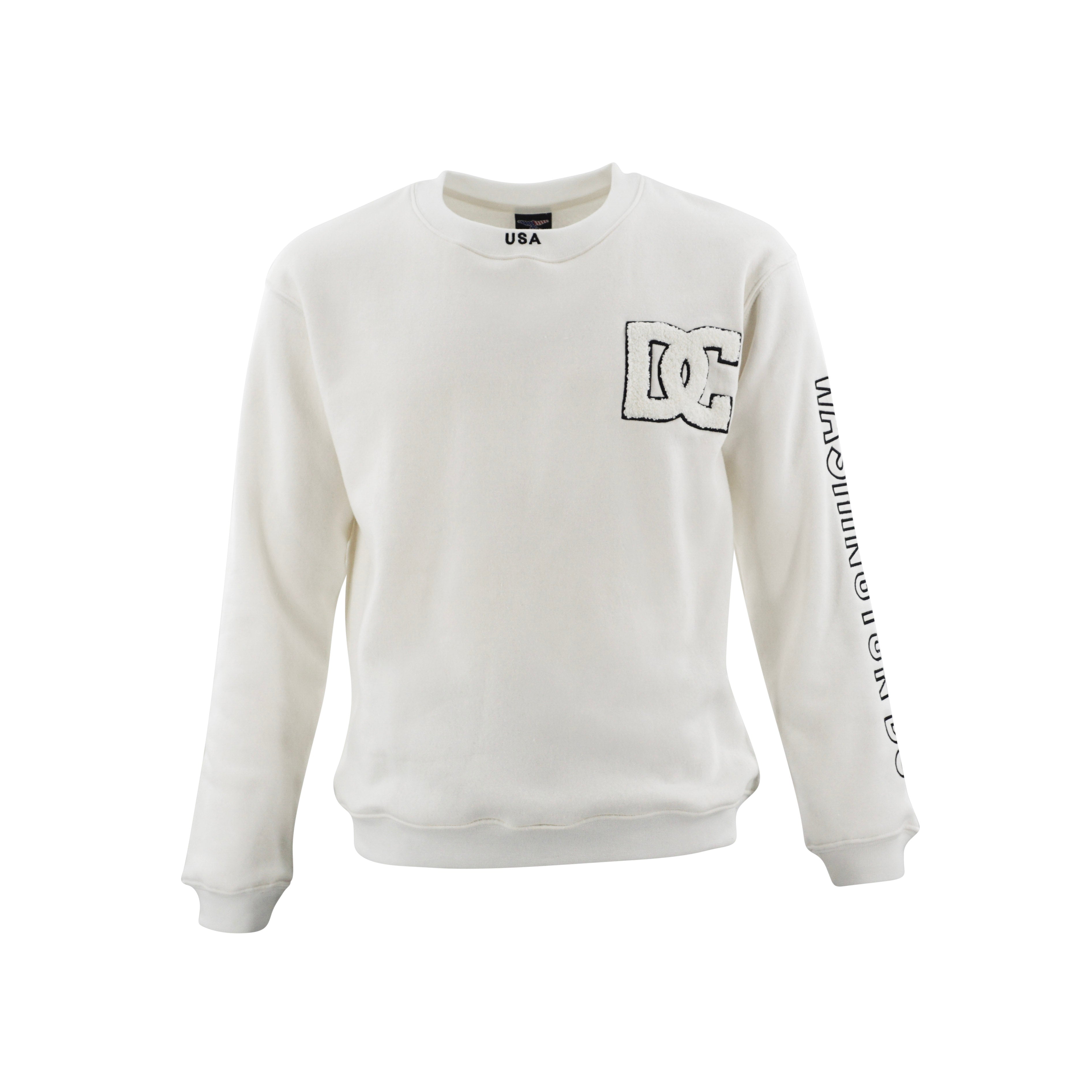 Washington DC Crewneck DC Patch Embroidered Pink or White