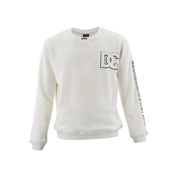 Washington DC Crewneck DC Patch Embroidered Cream