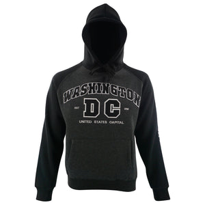 Washington DC Hoodie Big DC Two Tone Charcoal/Black