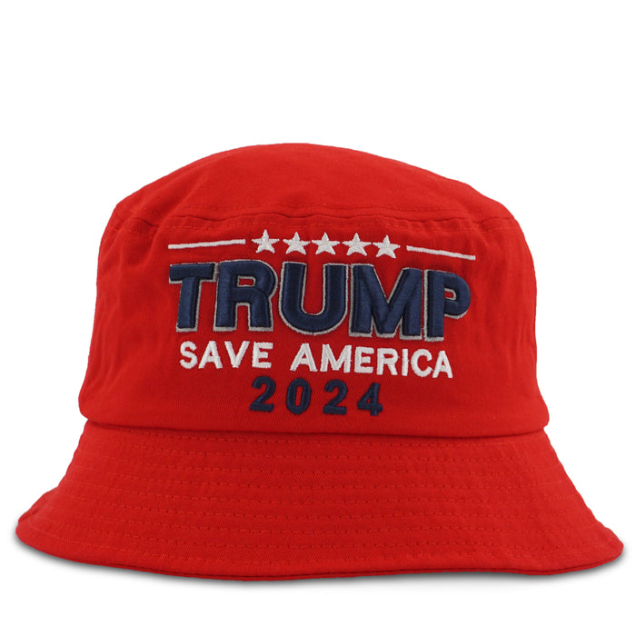 TRUMP "SAVE AMERICA" 2024 BUCKET HAT RED