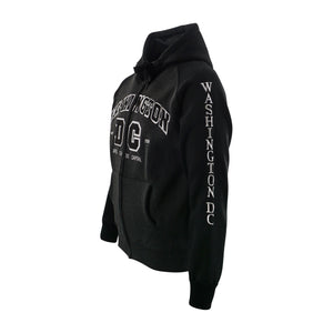 Washington DC Zipper Hoodie TWO TONE CHARCOAL/BLACK