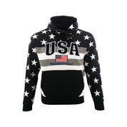 Washington DC Hoodie USA American Flag/ Black&White
