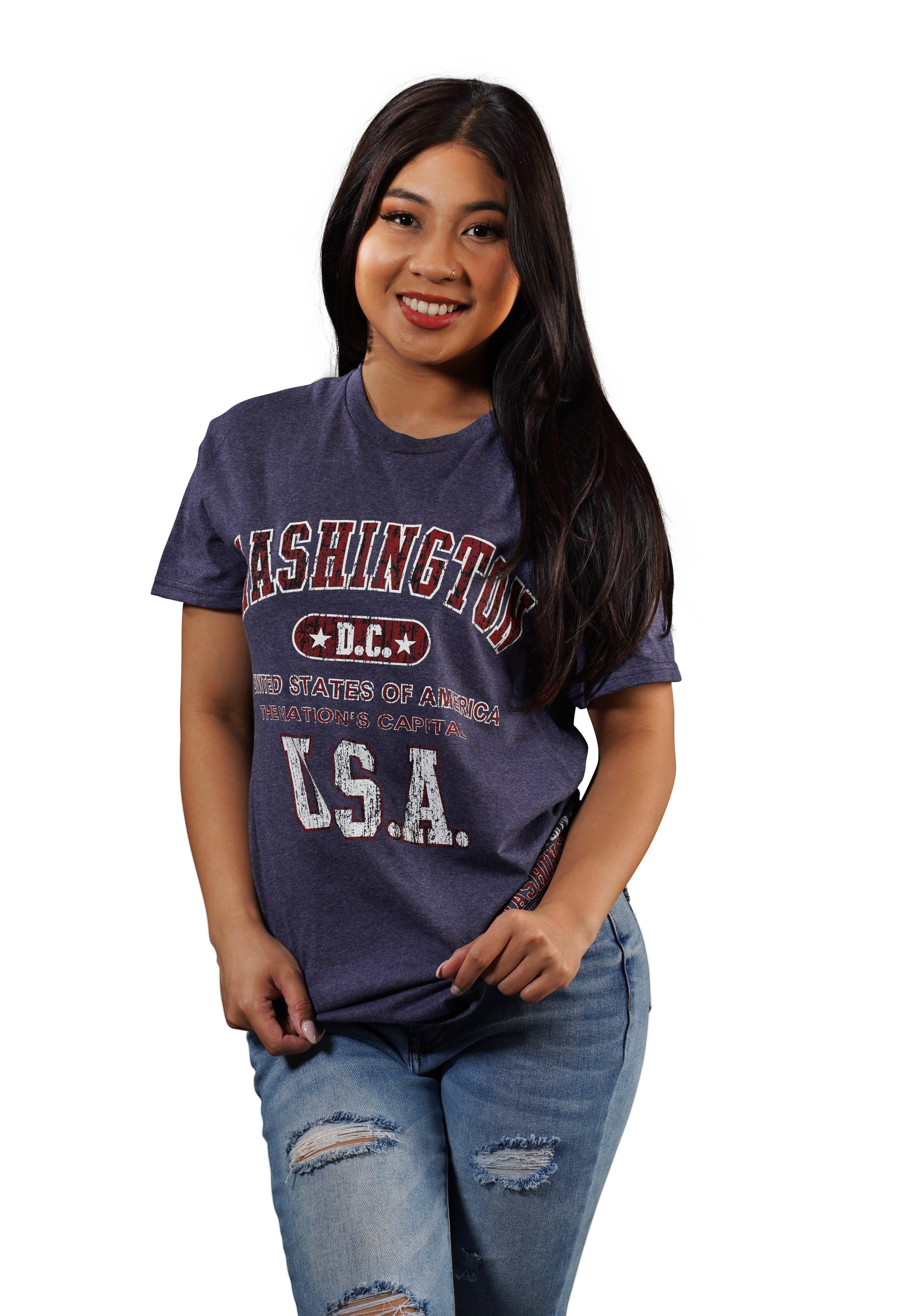 Washington D.C USA Denim/Heather T-Shirt