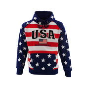Washington DC Hoodie USA American Flag/ Black&White