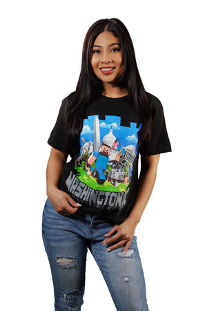 Block Minecraft Washington DC T-Shirt