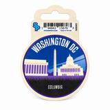 Washington DC City Line Round Small Sticker