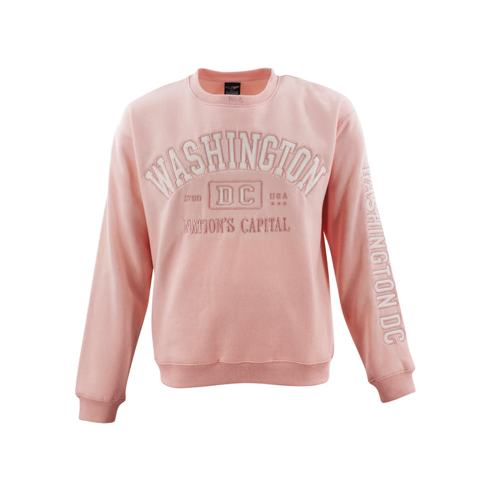 ADULT CREWNECK NATION’S WDC CHEST DESIGN PINK