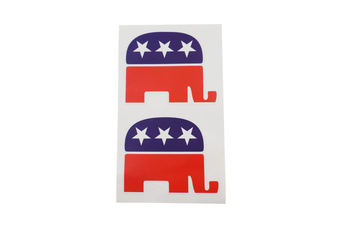 REPUBLICAN ELEPHANT 2-PACK STICKER 3"