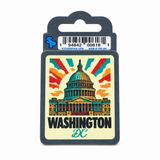 Retro Capitol Building Small Sticker