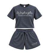 Washington DC Women’s Cropped T-Shirt and Shorts Set