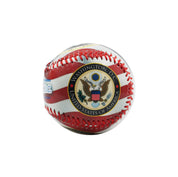 Baseball with the United States Capitol building emblem on a white background