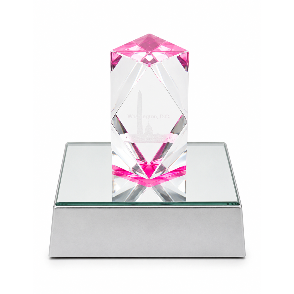 Battery-Powered LED Crystal Display Base