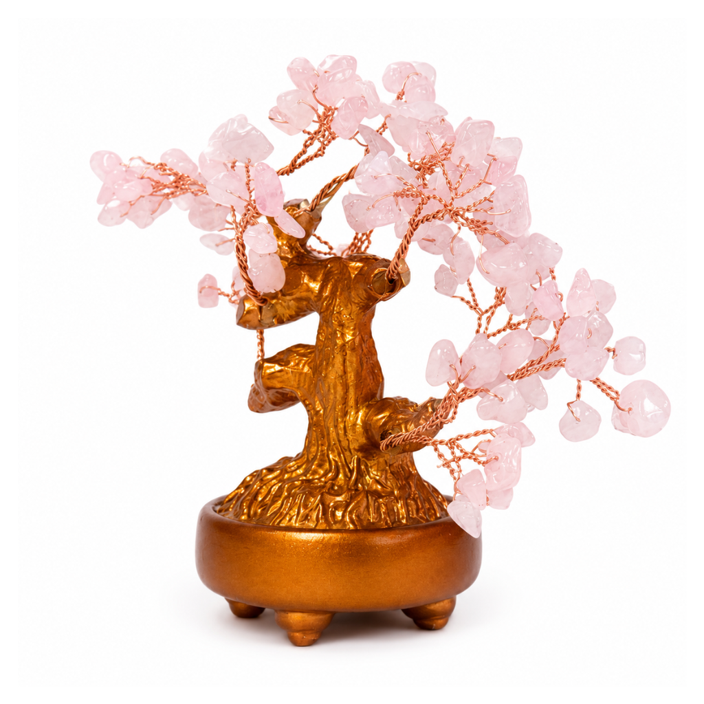 Pink Cherry Blossom Crystal Tree Décor – Decorative Bonsai Display