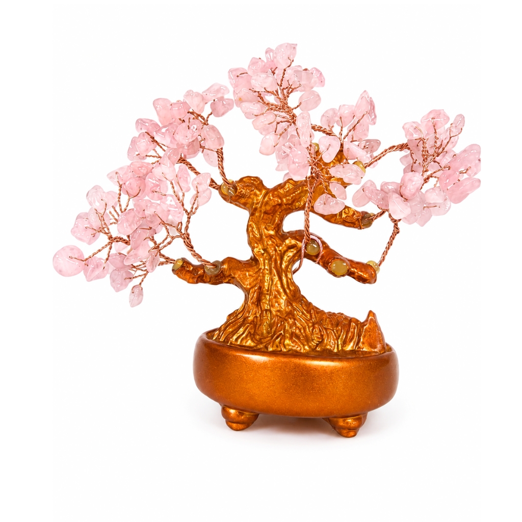 Pink Cherry Blossom Crystal Tree Décor – Decorative Bonsai Display