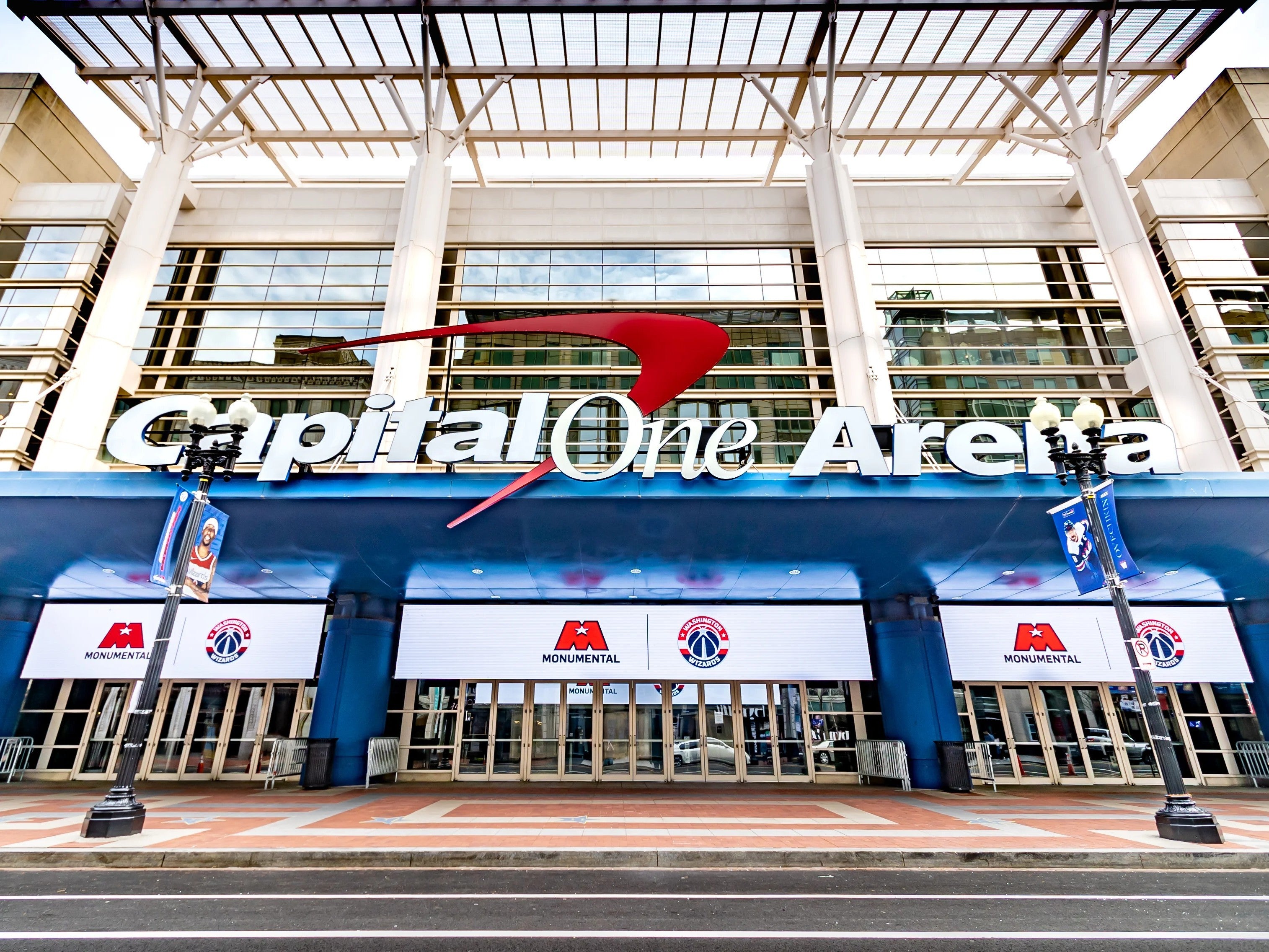 Capital One Arena near Abe’s Gifts DC F Street store in Penn Quarter, Washington, DC, home to major sports, concerts, and live events.
