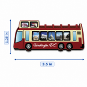 DC Tourist Bus Wooden Magnet