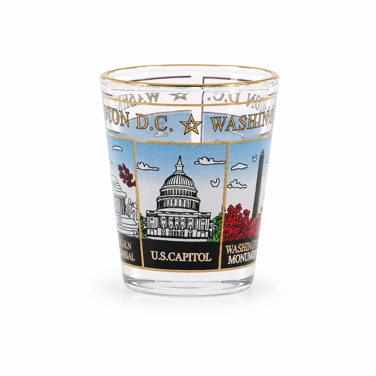 Washington D.C Historic Landmarks Souvenir Shot glass