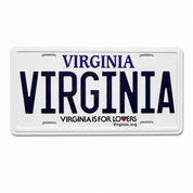 Virginia License Plate Metal Magnet