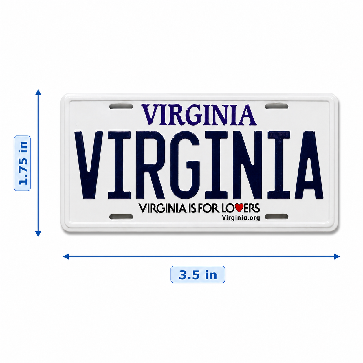 Virginia License Plate Metal Magnet