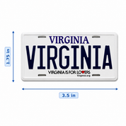 Virginia License Plate Metal Magnet