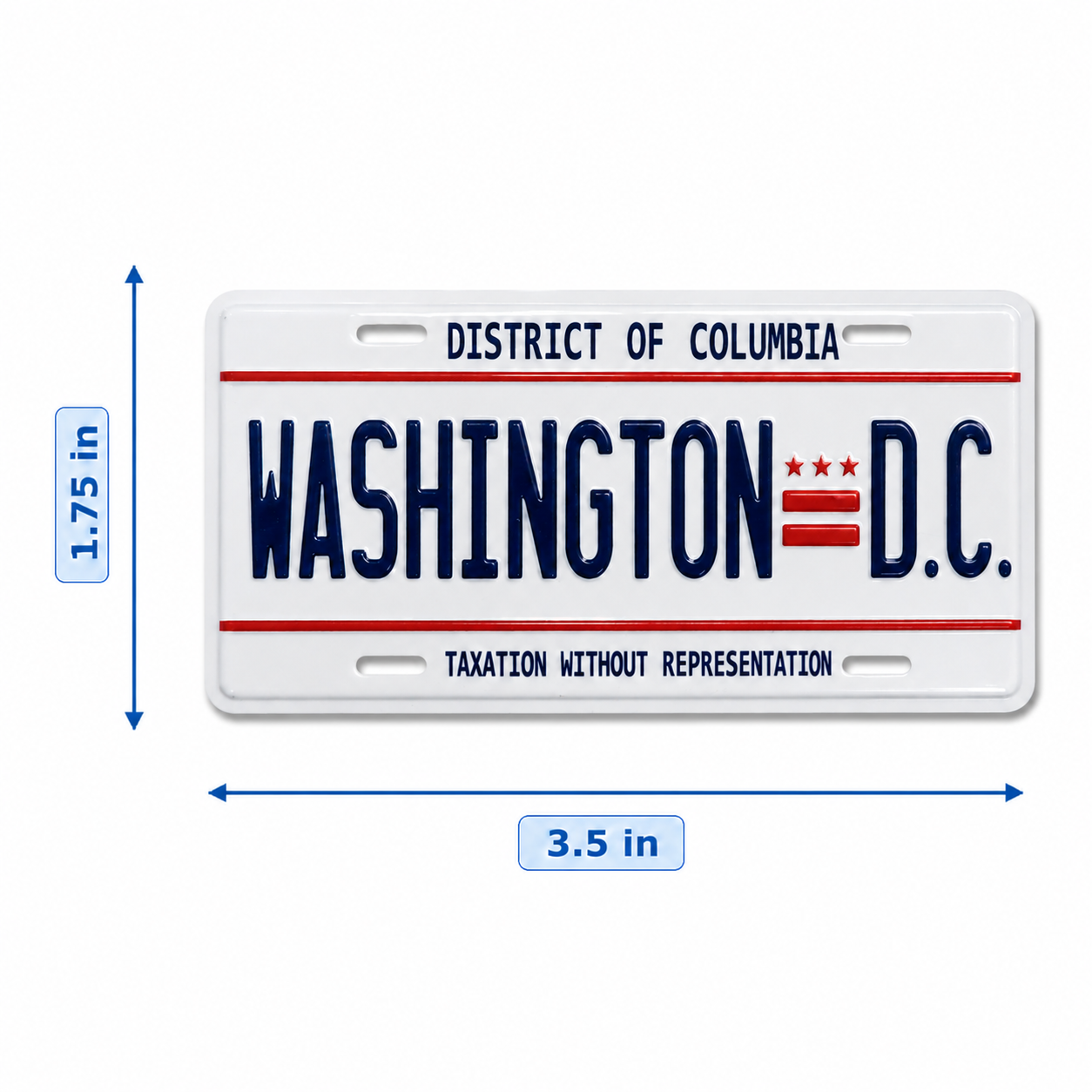 Washington DC License Plate Metal Magnet