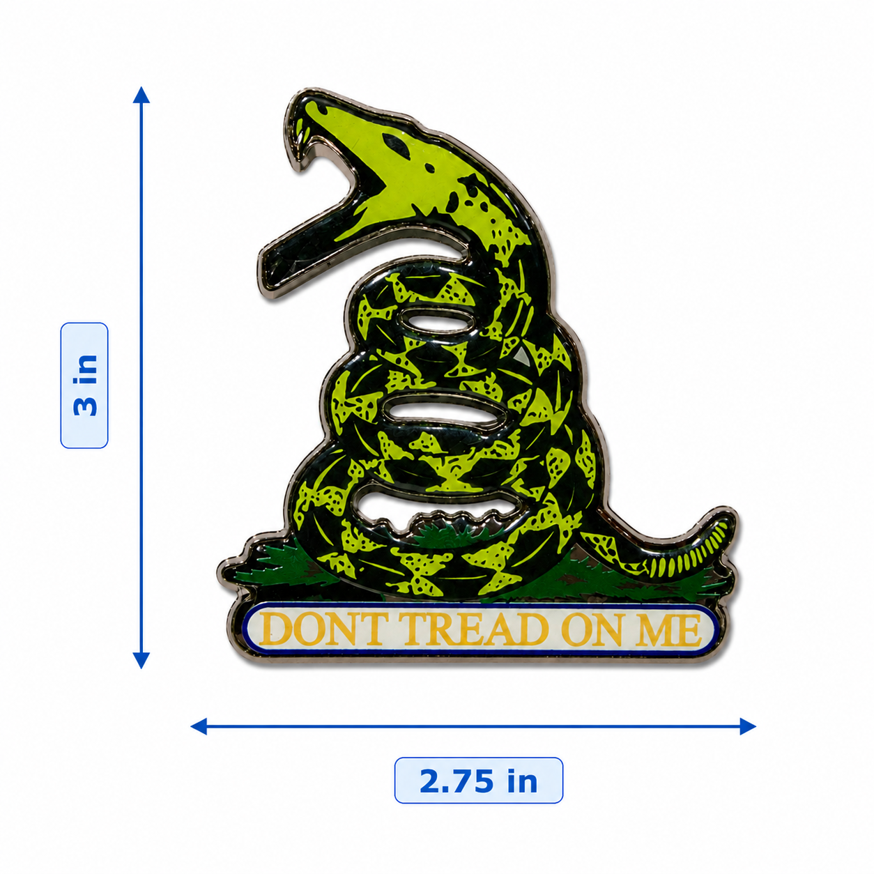 Don’t Tread On Me Snake Bottle Opener Metal Magnet