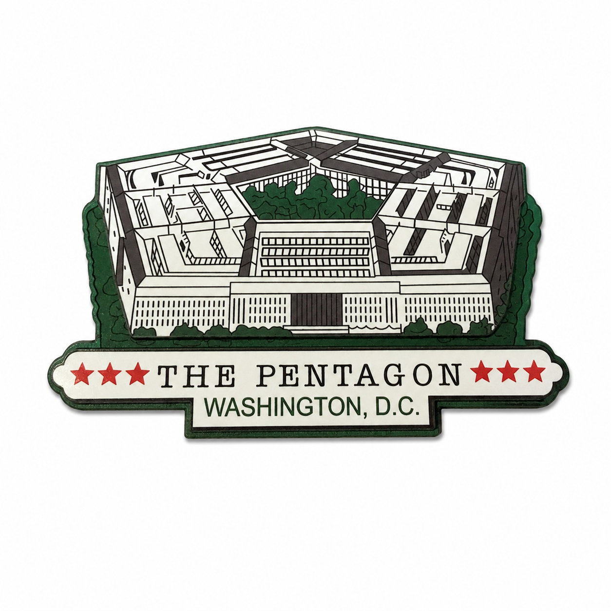 Pentagon Wooden Magnet