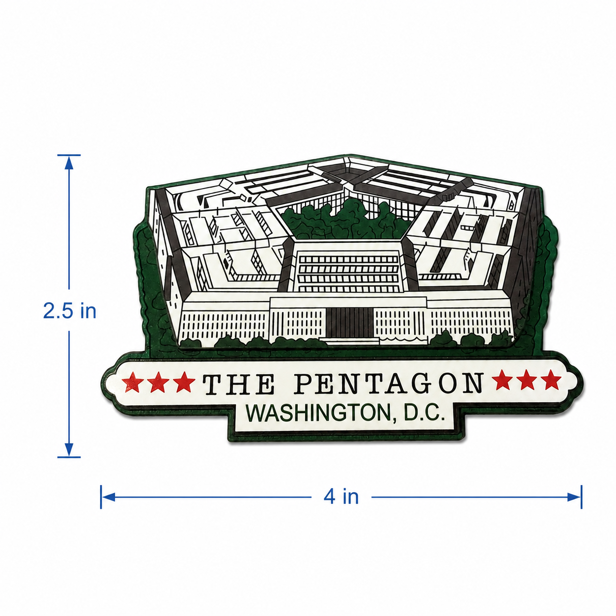 Pentagon Wooden Magnet