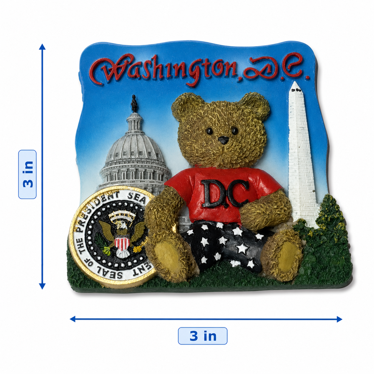 DC Bear & Seal of the President Ceramic Magnet