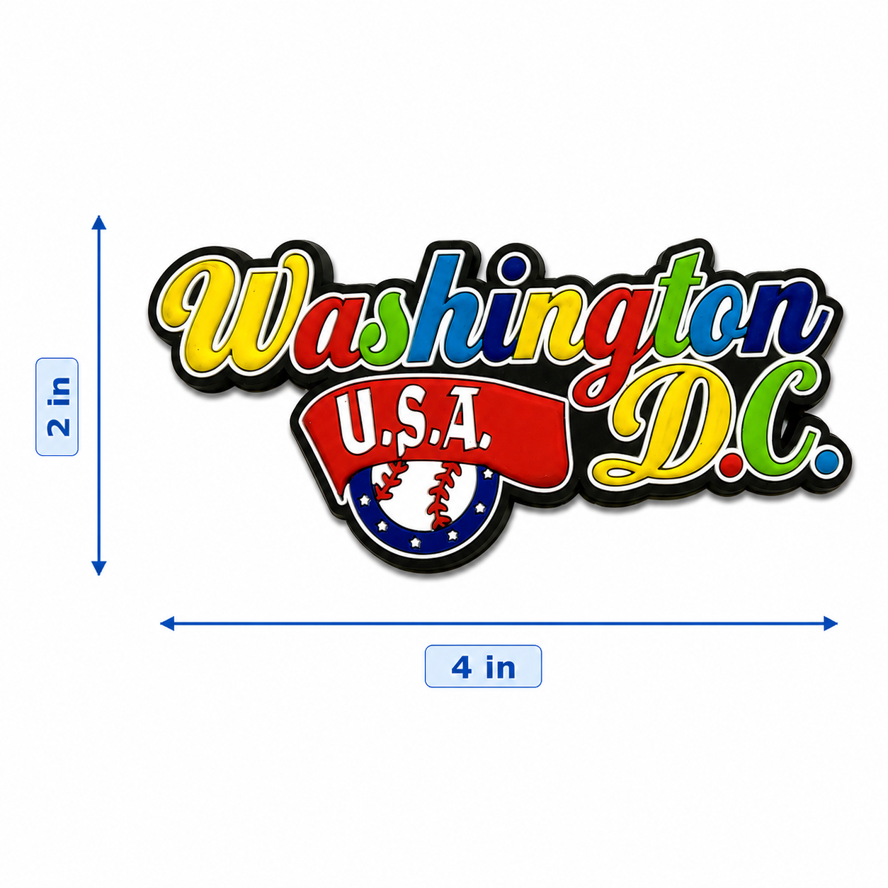 Washington, D.C. Baseball Rubber Magnet