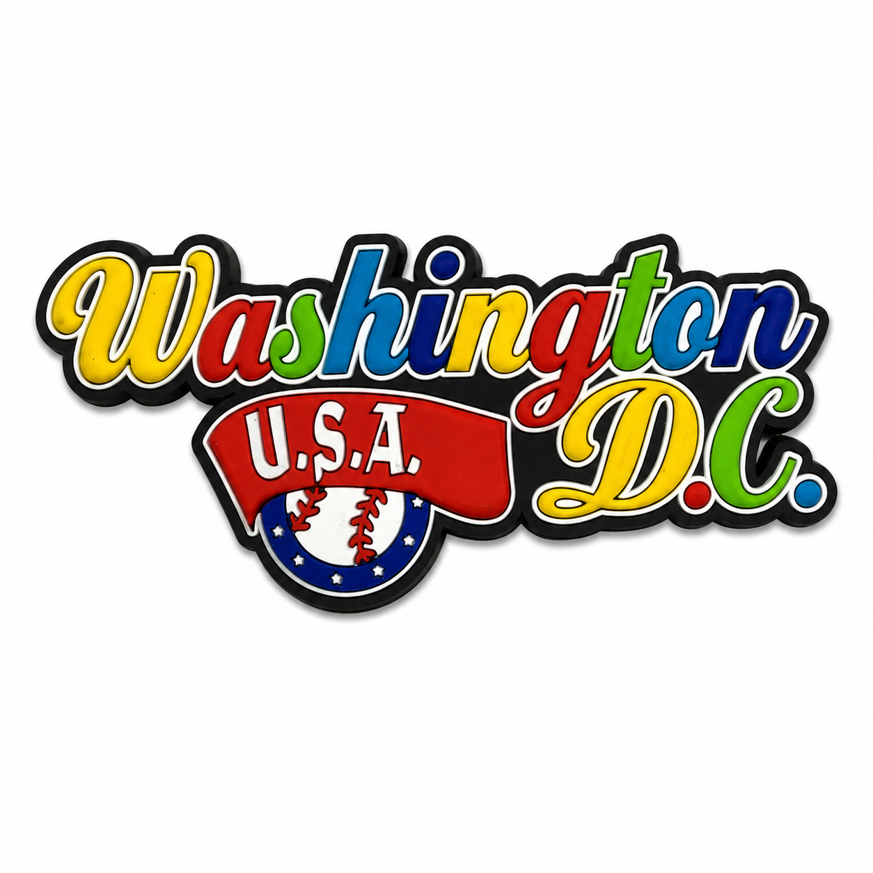 Washington, D.C. Baseball Rubber Magnet
