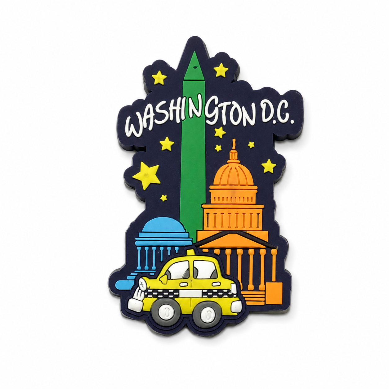 DC Monuments with Taxi Rubber Magnet
